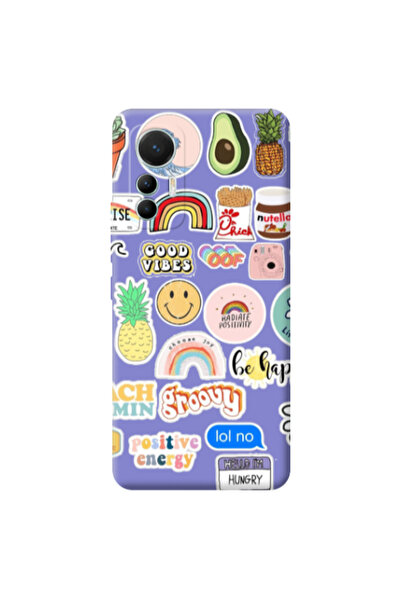Other Xiaomi Mi 12 Lite Good vibes Purple Colored Silicone TPU Θήκη