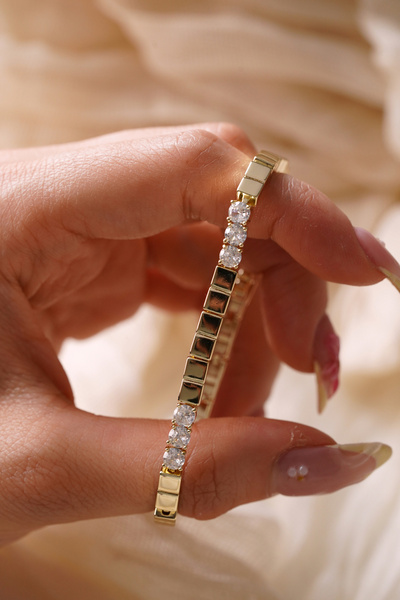 AŞIK ACCESSORIES Vip Stone Chain Bracelet / Tag