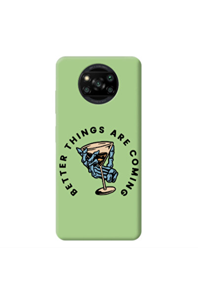 Other Xiaomi Poco X3 /X3 Pro Better Things Are Coming Light Green Colored Sil...