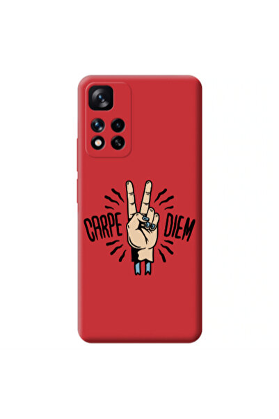 Other Xiaomi Redmi Note 11 Pro 5G Carpe Two Diem Red Colored Silicone TPU Θήκη