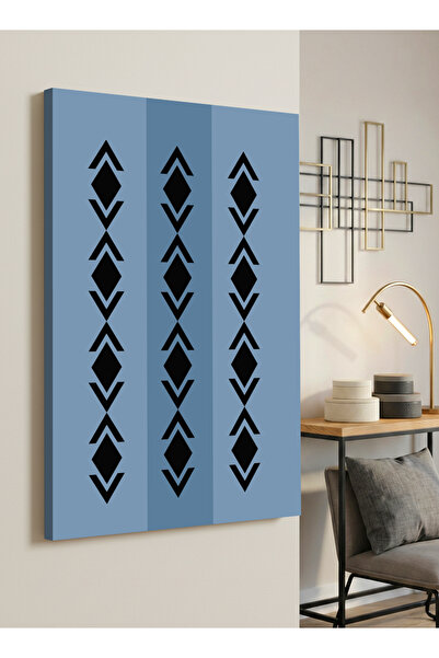LOWHA Canvas Wall Art Stretched Over Wooden Frame with Dark Pattern