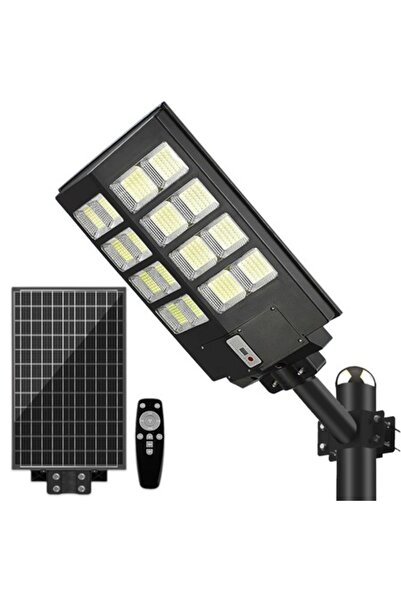 Jortan Lampă solară 800W cu panou solar monocristalin, 640 LED-uri, Bară + Te...