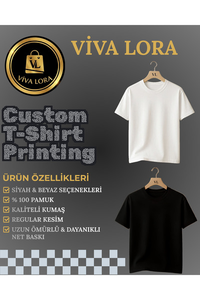 VİVA LORA Saudi Arabia 100% Cotton Crew Neck Regular Unisex T-Shirt
