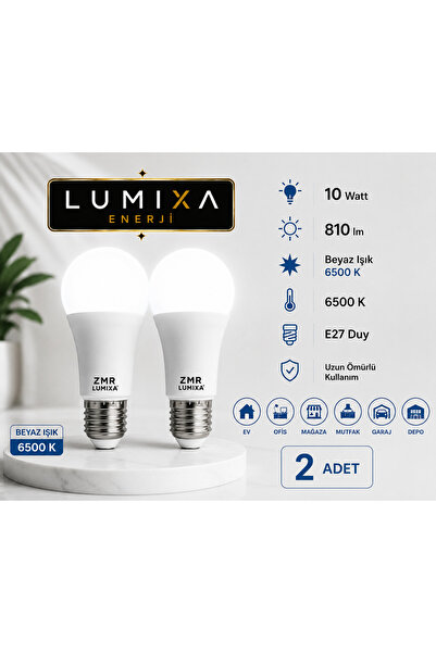 ZMR LUMIXA 10 WATT 810 LM BEYAZ RENK AMPUL 2 ADET