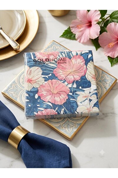 METE MUM PİNTEREST DESENLİ DEKORATİF KAĞIT PEÇETE 33X33 CM - 20'Lİ PAKET - SO...