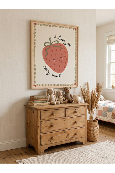 Creatick Design İskandinav Tarzı Masif Ahşap Çerçeveli Çocuk ve Bebek Odası M...