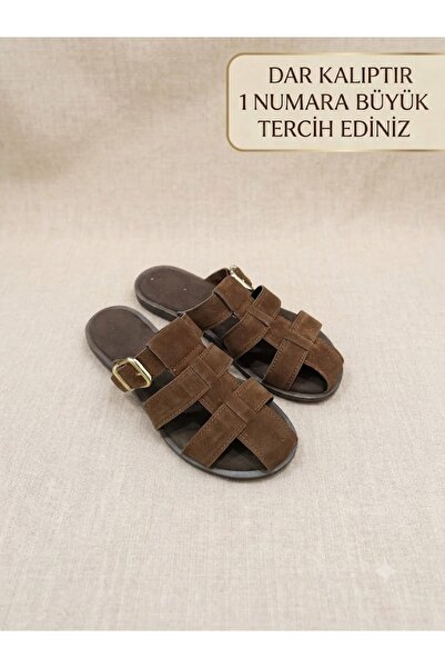 Behtah Kundura Suede Belted Adjustable Gold Buckle Orthopedic Comfortable Sol...