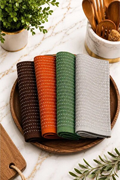 Modamina 100% Cotton 4-Piece Colorful Kitchen and Hand & Face Towel Set |   4...