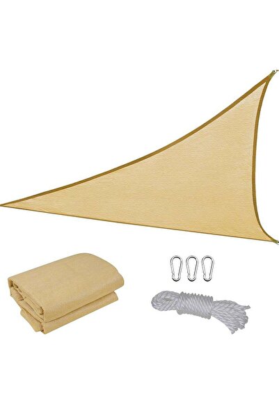 Rao Copertina Parasolar pentru Terasa si Gradina, Triunghi, 3x3x3m, Galben