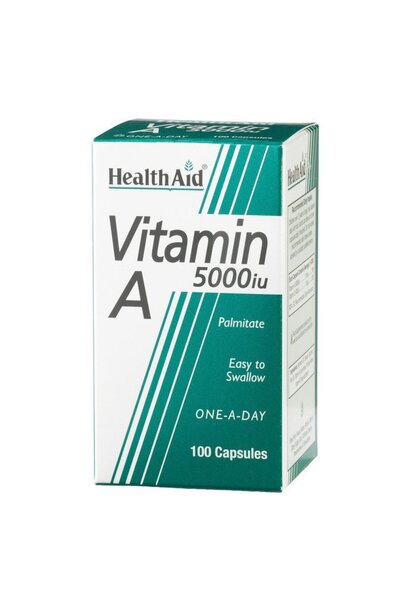Health Aid Vitamin A (Palmitate) 5000 i.u, 100 caps