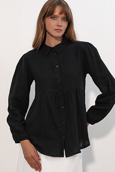 Hiccup Bdart Oversize Cotton Long Sleeve Shirt