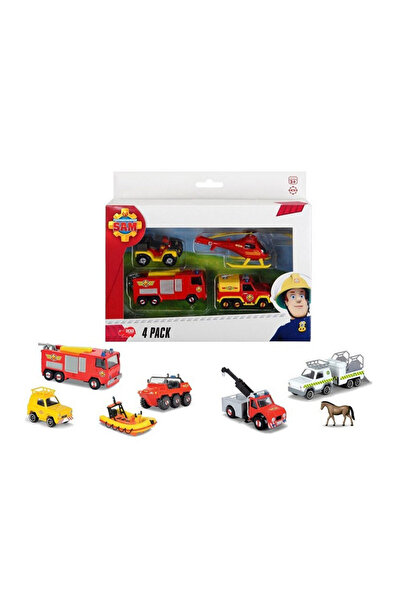 Fireman Sam Set de 4 vehicule Sam, pompierul - 3 modele