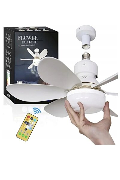 Flower Ventilator de Tavan Modern cu Iluminare LED si Telecomanda