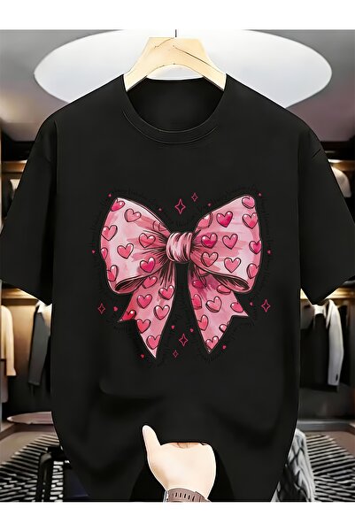 LİNA06 Love Heart Bow Tie Happy Valentine'S Day Comfort Funny Unique Men Tees...