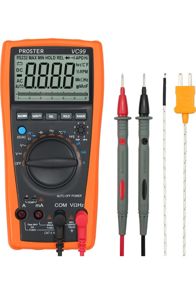 Proster Ψηφιακό Πολύμετρο με Οθόνη LCD (VC99)
