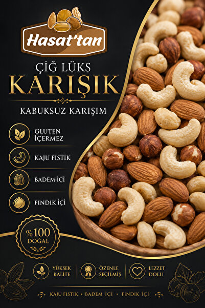 HASATTAN KARIŞIK ÇİĞ NATUREL KABUKSUZ GLUTEN İÇERMEZ 1 KİLO