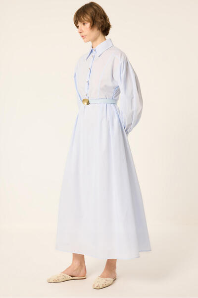 Touché Privé Pleated Poplin Dress