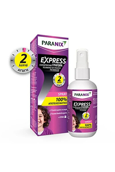 Paranix Express Spray + Comb Αντιφθειρικό Σπρέι Ταχείας Δράσης &amp; Χτένα 95ml