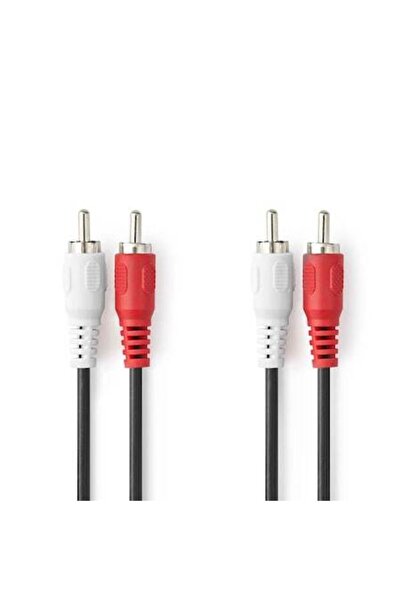 OEM Cablu audio, 2 RCA, tată, negru