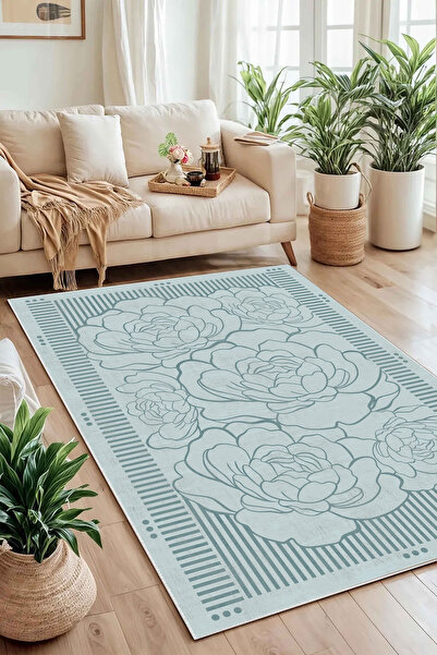 df home Salon Halısı Mutfak halısı Yolluk Geometrik İskandinav Eskitmeli Diji...