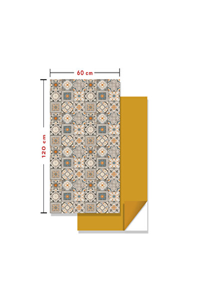 TİNK Kendinden Yapışkanlı Fayans Kaplama PVC Karo Apricot Desen 60x120 Cm (1 ...