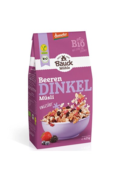 Bauckhof Musli din spelta cu fructe de padure vegan demeter,