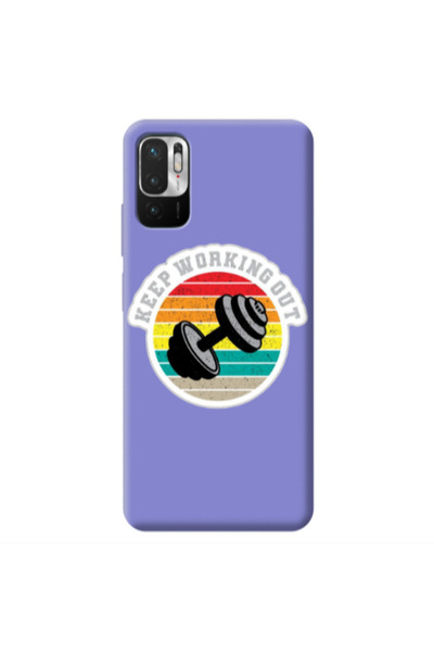 Other Xiaomi Redmi Note 10 Pro 5G Keep working out Purple Colored Silicone TP...