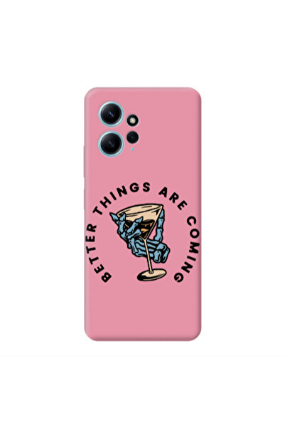 Other Xiaomi Redmi Note 12 4G Better Things Are Coming Pink Colored Silicone ...