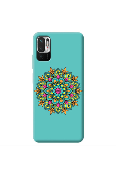 Other Xiaomi Redmi Note 10 Pro 5G Mandala D6 Turquoise Colored Silicone TPU Θήκη