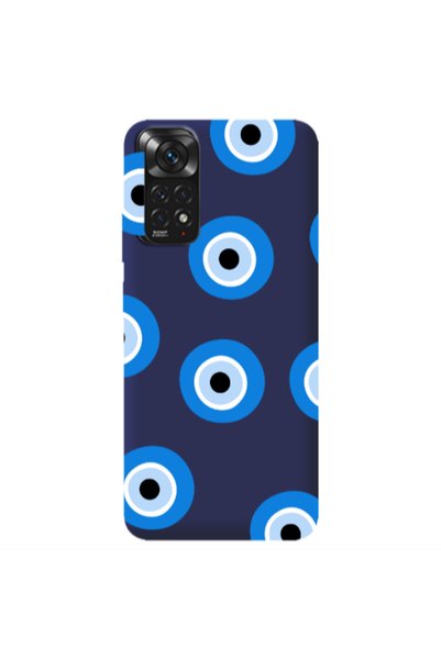 Other Xiaomi Redmi Note 11 4G Evil eyes beads Dark blue Colored Silicone TPU ...