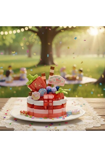 Angel Of Life Lz-8644 Loz Strawberry Cake 160 Pieces Block Toy-Mini Bag