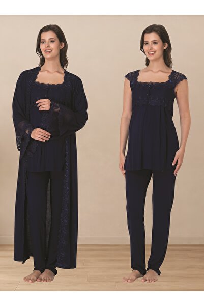 by İGP Maternity Pajama Set with Nursing Features and Lace Detailing, Include...