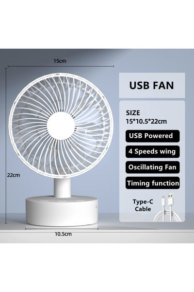 Choice No Battery Mini Oscillating Fan, No Battery or Battery Portable Table ...