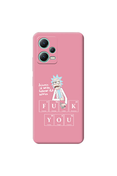 Other Xiaomi Redmi Note 12 Pro 5G Rick Scince is wise Pink Colored Silicone T...