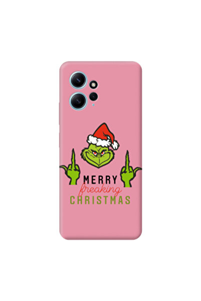 Other Xiaomi Redmi Note 12 4G Merry Christmas44 Pink Colored Silicone TPU Θήκη