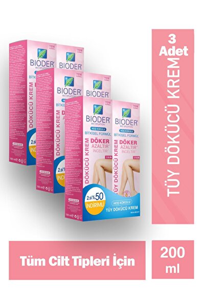 Bioder Normal Ciltler İçin Tüy Dökücü Krem 2x100ml 2 Adet