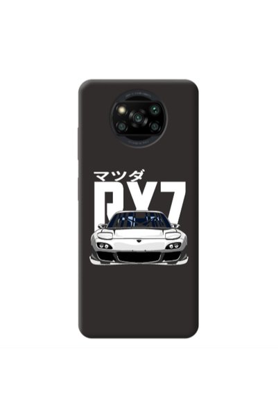 Other Xiaomi Poco X3 /X3 Pro Car Rx7 Black Colored Silicone TPU Θήκη