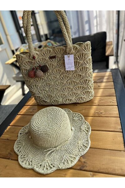 ARTTMACRAME Straw Bag Hat Set |   Summer Beach Bag Women's Accessory Set