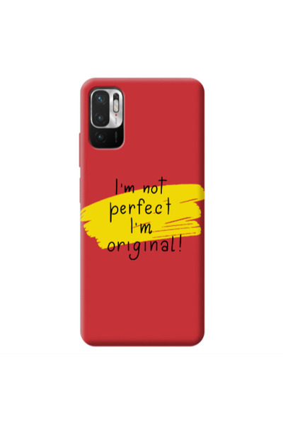 Other Xiaomi Redmi Note 10 Pro 5G I m not perfect Red Colored Silicone TPU Θήκη