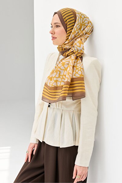 Silk Home Tencel Monare Shawl Coral Mustard