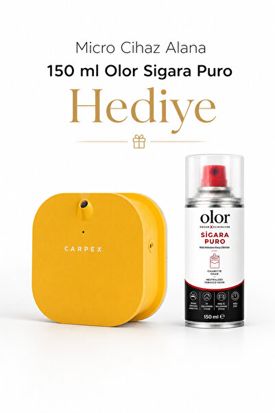 Carpex Micro Difüzör Koku Makinesi Sarı Olor Sigara Puro Hediyeli