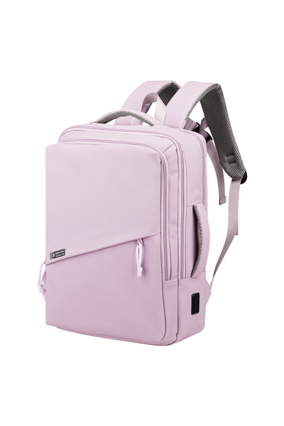 Volkano Under-Seat Travel Backpack Pastel Pink – 17.3” Laptop Compartment, 24...
