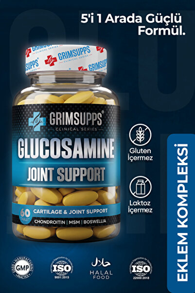 Grimsupps Glucosamine – Glukozamin, Kondroitin ve MSM 60 Tablet