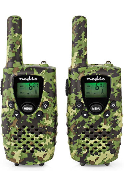 Nedis WLTK0810BK Ασύρματος Πομποδέκτης PMR με Μονόχρωμη Οθόνη, Σετ 2 τεμαχίων...