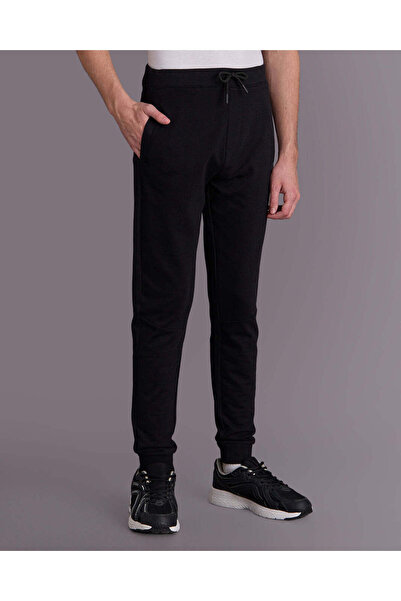 REDTAG Senior Boys Black Plain Active Pants