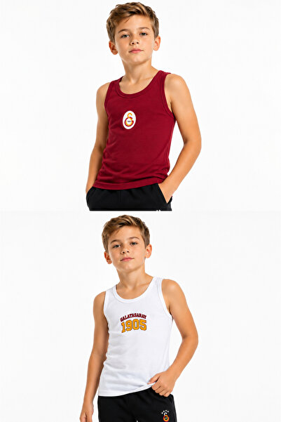 Galatasaray New Season 2-Piece Set Licensed Men's T-Shirt 95% Cotton 5% Elastane