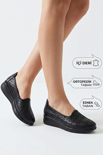 ISPARTALILAR T57-10 Lightweight Flexible Orthopedic Sole Daily Leather Women'...