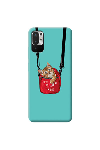 Other Xiaomi Redmi Note 10 Pro 5G Kitten Me Turquoise Colored Silicone TPU Θήκη