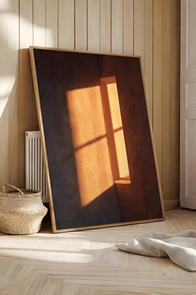 Esci Design Tablou cu ramă din lemn - Pictură cu umbre - Pictură abstractă - ...