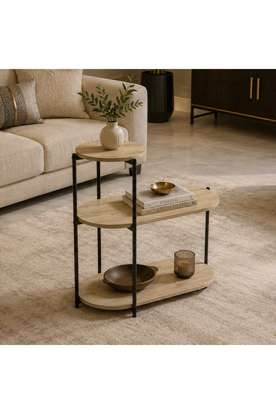Mily Corner table with elegant and practical design (3 shelves)